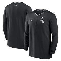 Black Chicago White Sox Nike Authentic Collection Performance Half-Zip Top