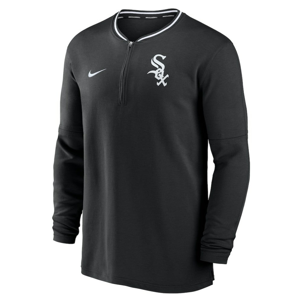 Black Chicago White Sox Nike Authentic Collection Performance Half-Zip Top