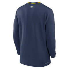 Navy Milwaukee Brewers Nike Authentic Collection Performance Half-Zip Top