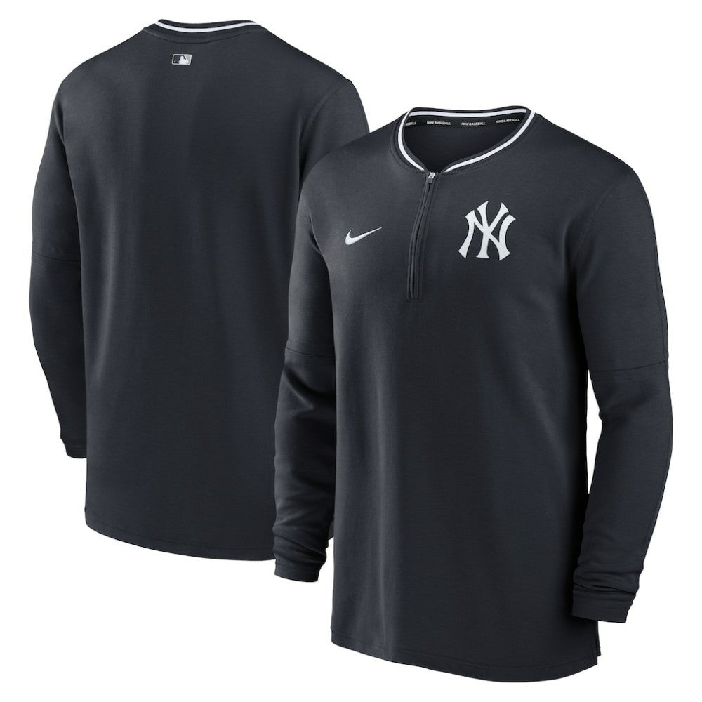 Navy New York Yankees Nike Authentic Collection Performance Half-Zip Top