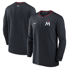 Navy Minnesota Twins Nike Authentic Collection Performance Half-Zip Top