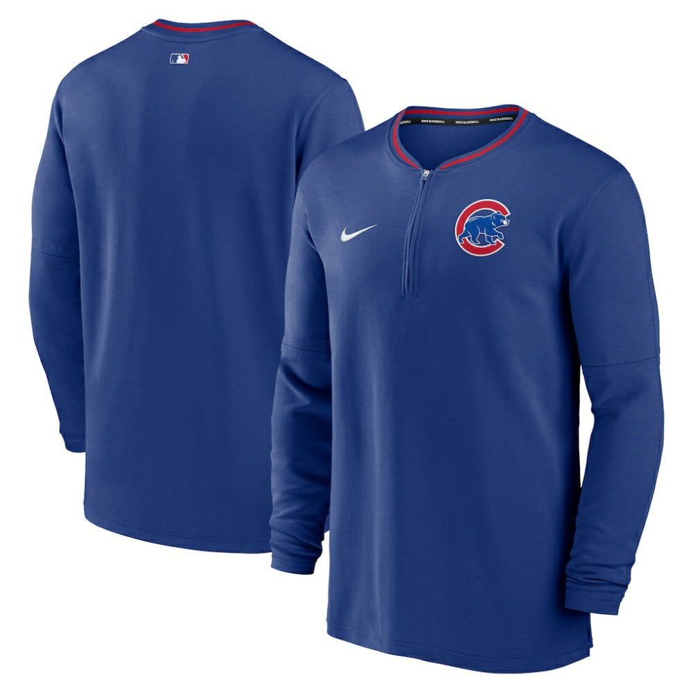 Royal Chicago Cubs Nike Authentic Collection Performance Half-Zip Top