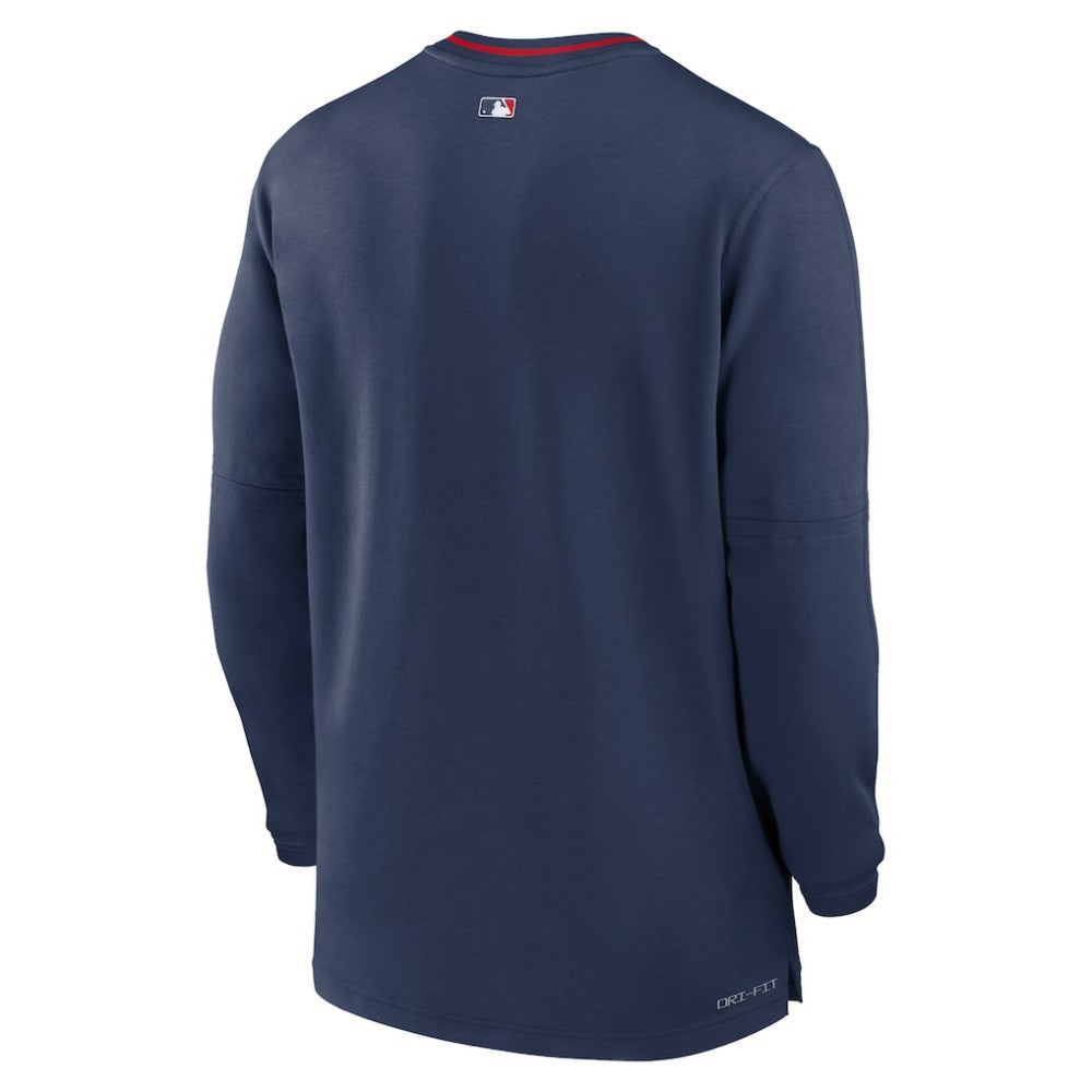 Navy Atlanta Braves Nike Authentic Collection Performance Half-Zip Top
