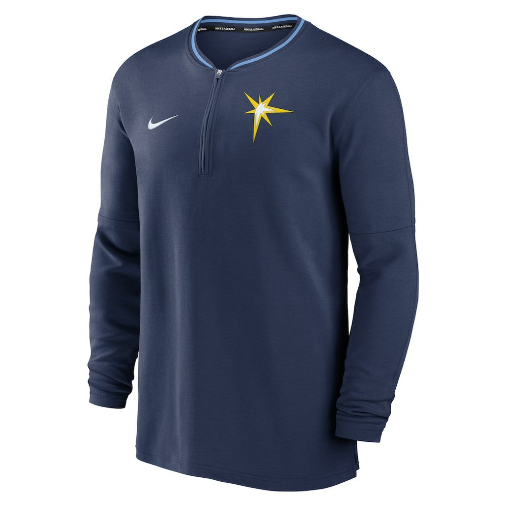 Navy Tampa Bay Rays Nike Authentic Collection Performance Half-Zip Top