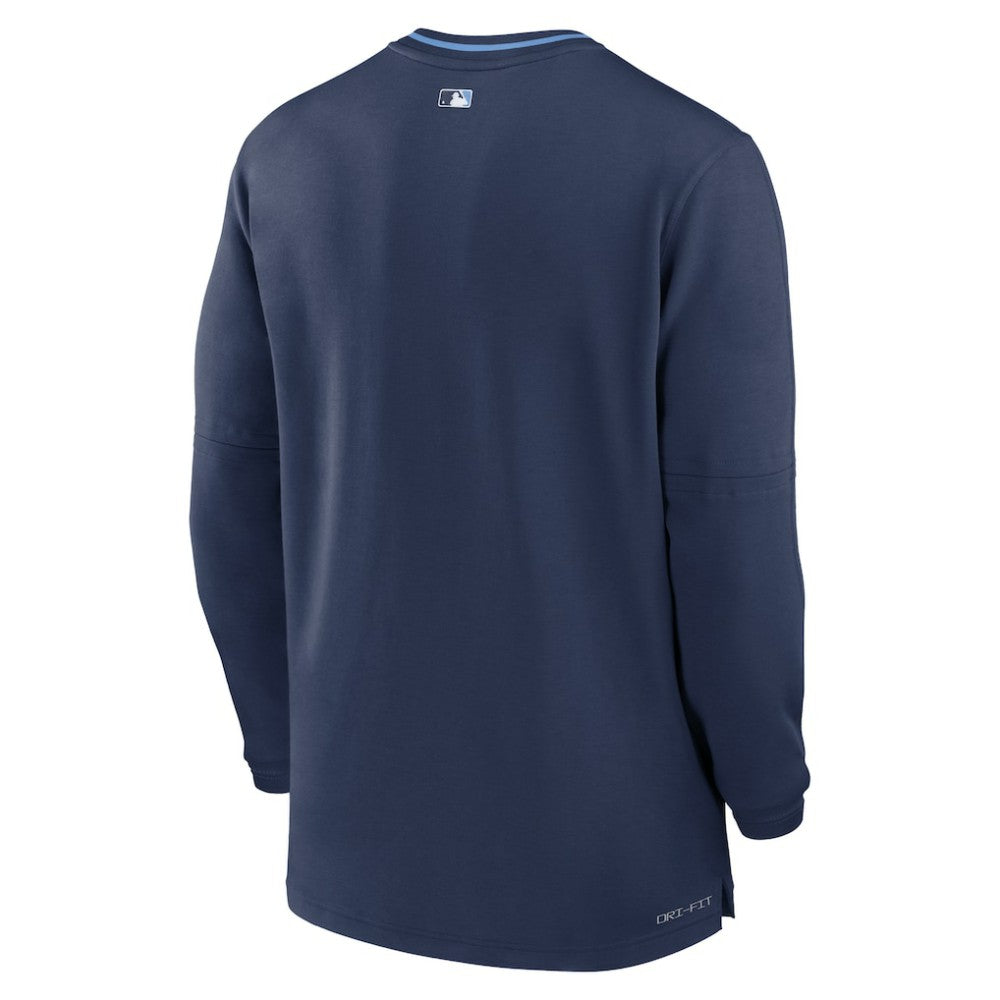 Navy Tampa Bay Rays Nike Authentic Collection Performance Half-Zip Top