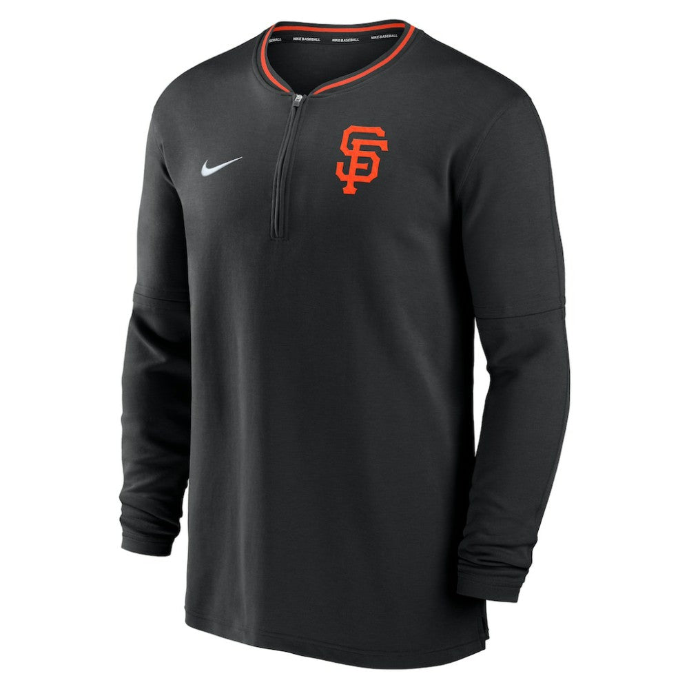 Black San Francisco Giants Nike Authentic Collection Performance Half-Zip Top