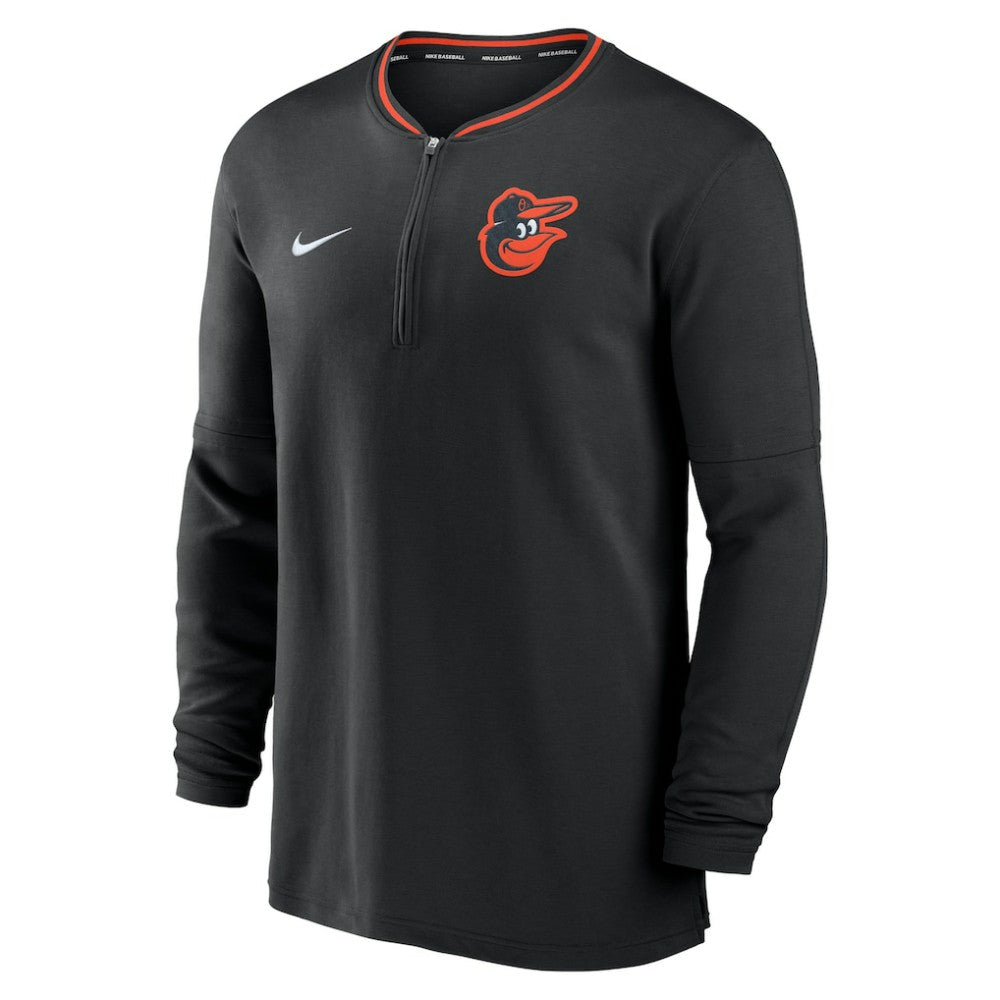 Black Baltimore Orioles Nike Authentic Collection Performance Half-Zip Top