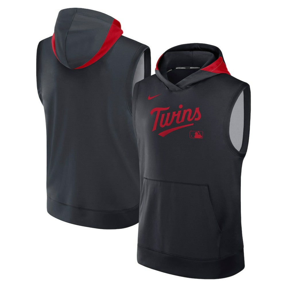 Navy Minnesota Twins Nike Authentic Collection Dri-FIT Sleeveless Hoodie