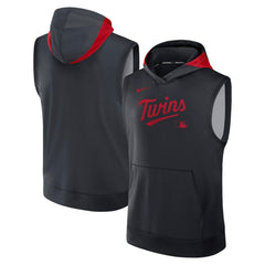 Navy Minnesota Twins Nike Authentic Collection Dri-FIT Sleeveless Hoodie