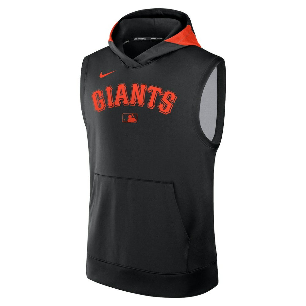 Black San Francisco Giants Nike Authentic Collection Dri-FIT Sleeveless Hoodie