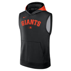 Black San Francisco Giants Nike Authentic Collection Dri-FIT Sleeveless Hoodie