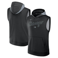Black Chicago White Sox Nike Authentic Collection Dri-FIT Sleeveless Hoodie