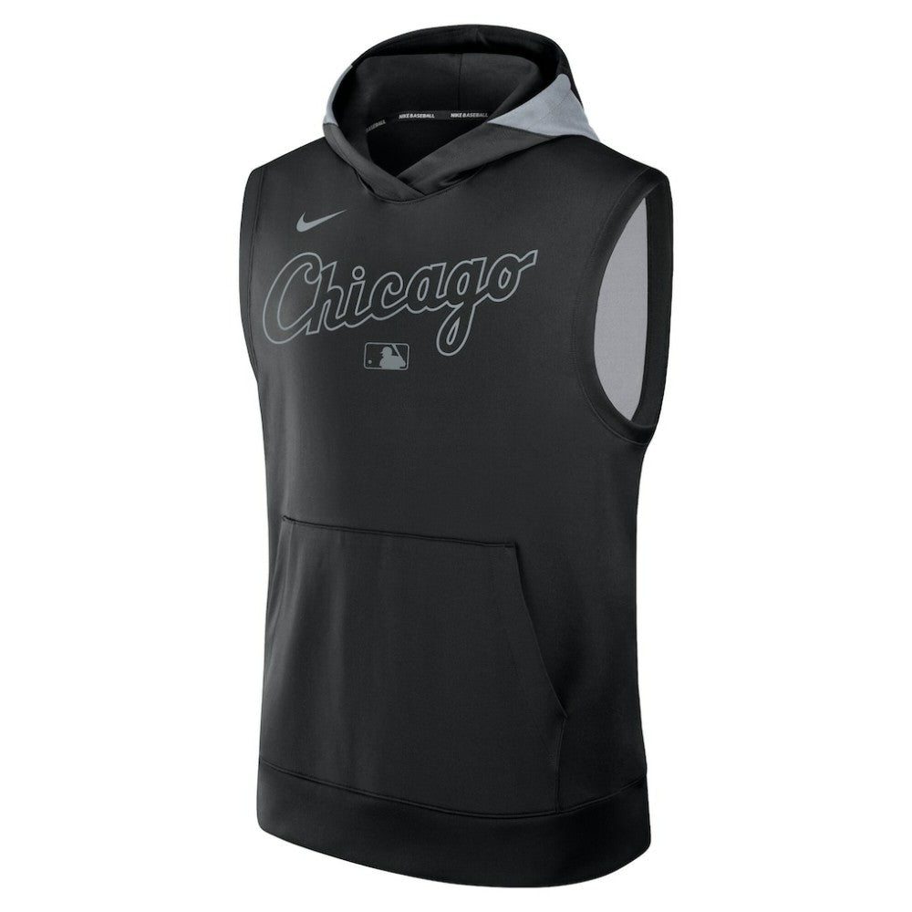 Black Chicago White Sox Nike Authentic Collection Dri-FIT Sleeveless Hoodie