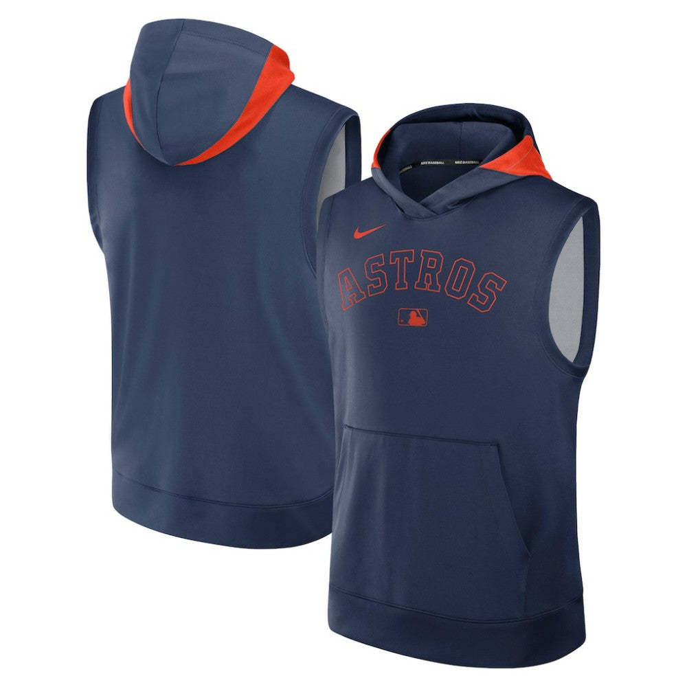 Navy Houston Astros Nike Authentic Collection Dri-FIT Sleeveless Hoodie