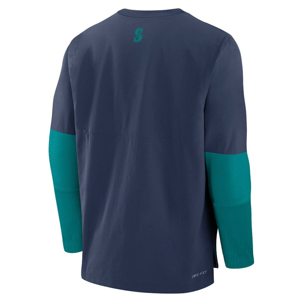 Navy/Teal Seattle Mariners Nike Authentic Collection Player Dri-FIT Lightweight Pullover