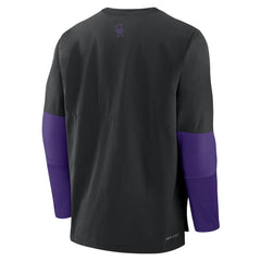 Black/Purple Colorado Rockies Nike Authentic Collection Player Dri-FIT Lightweight Pullover