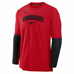 Red/Black Cincinnati Reds Nike Authentic Collection Player Dri-FIT Lightweight Pullover