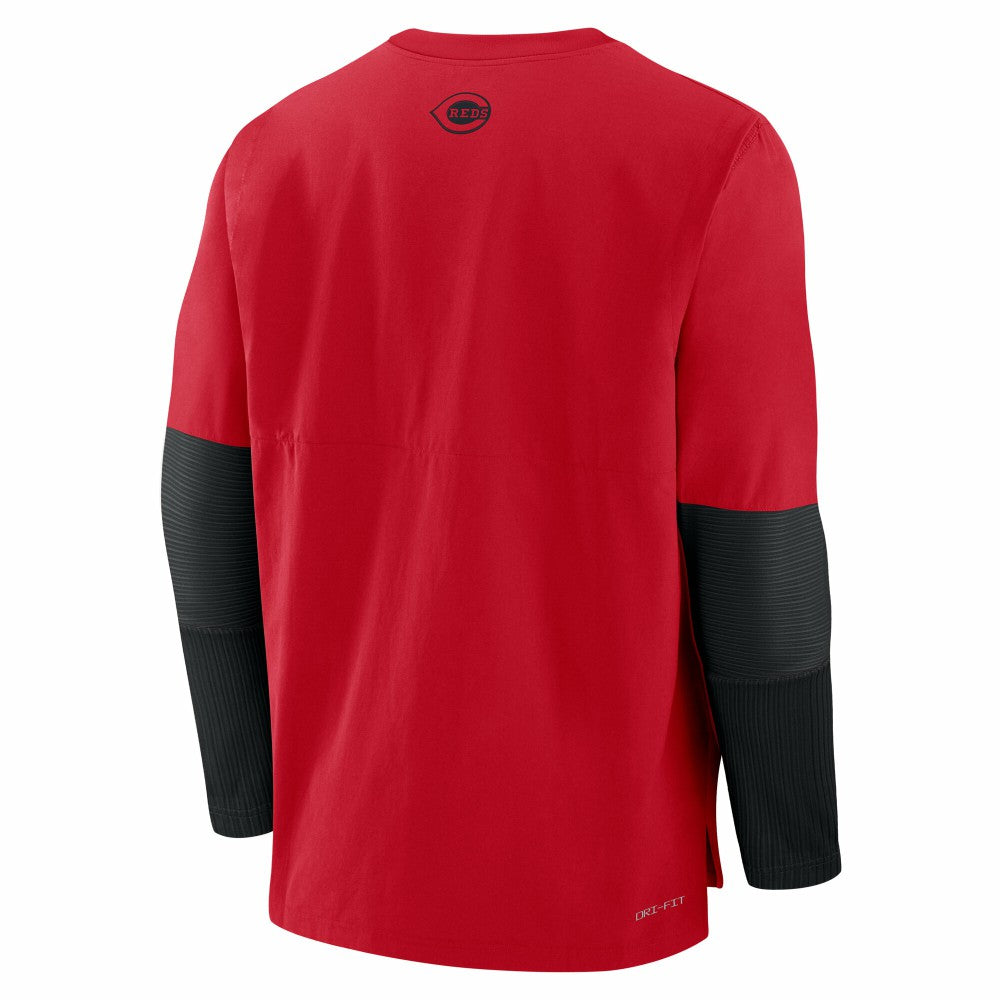 Red/Black Cincinnati Reds Nike Authentic Collection Player Dri-FIT Lightweight Pullover