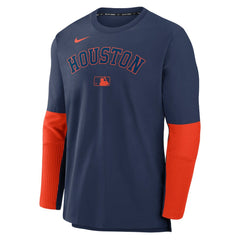 Navy/Orange Houston Astros Nike Authentic Collection Player Dri-FIT Lightweight Pullover