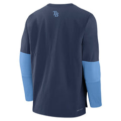 Navy/Light Blue Tampa Bay Rays Nike Authentic Collection Player Dri-FIT Lightweight Pullover