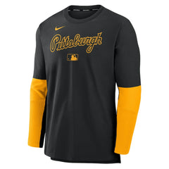 Black/Gold Pittsburgh Pirates Nike Authentic Collection Player Dri-FIT Lightweight Pullover