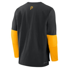 Black/Gold Pittsburgh Pirates Nike Authentic Collection Player Dri-FIT Lightweight Pullover