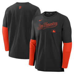 Black/Orange San Francisco Giants Nike Authentic Collection Player Dri-FIT Lightweight Pullover