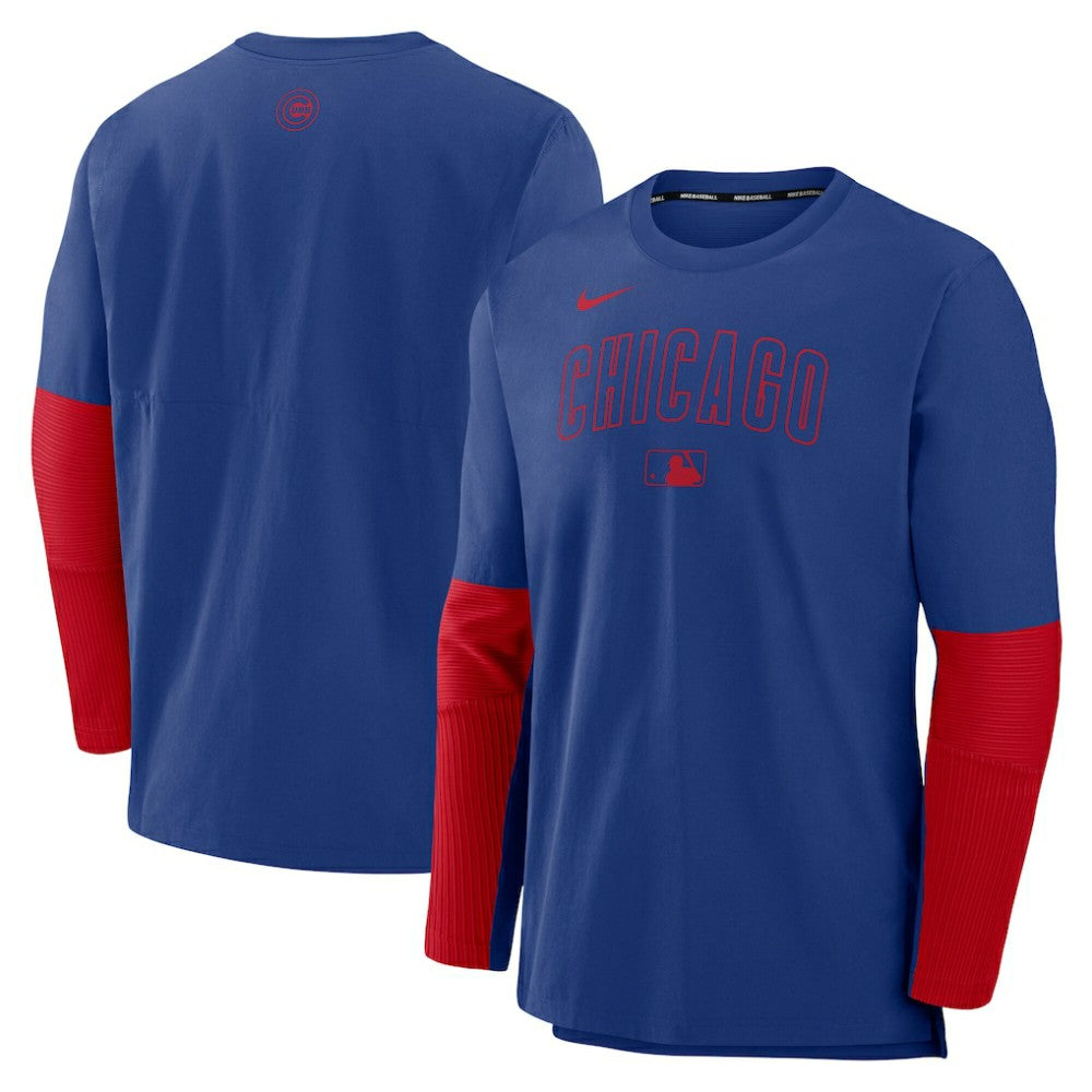 Royal/Red Chicago Cubs Nike Authentic Collection Player Dri-FIT Lightweight Pullover