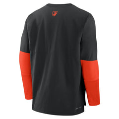 Black/Orange Baltimore Orioles Nike Authentic Collection Player Dri-FIT Lightweight Pullover