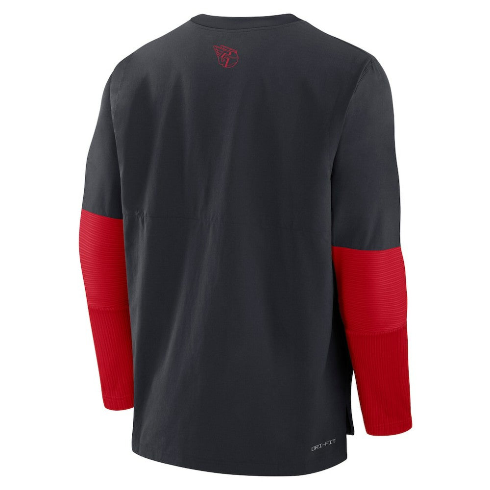 Navy/Red Cleveland Guardians Nike Authentic Collection Player Dri-FIT Lightweight Pullover