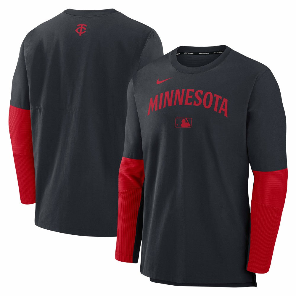 Navy/Red Minnesota Twins Nike Authentic Collection Player Dri-FIT Lightweight Pullover