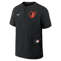 Black Baltimore Orioles Nike Authentic Collection Raglan Short Sleeve Windshirt