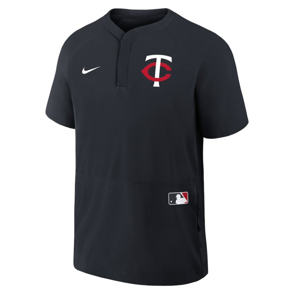 Navy Minnesota Twins Nike Authentic Collection Raglan Short Sleeve Windshirt