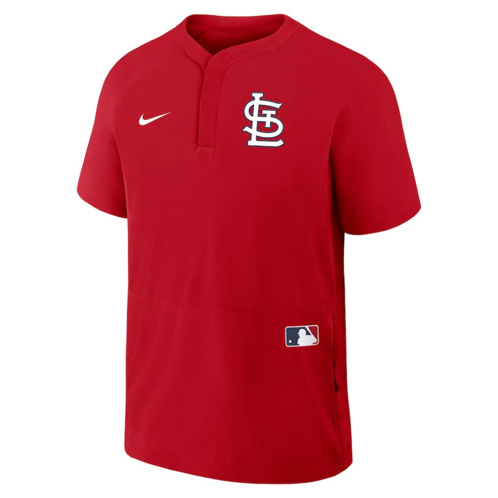 Red St. Louis Cardinals Nike Authentic Collection Raglan Short Sleeve Windshirt