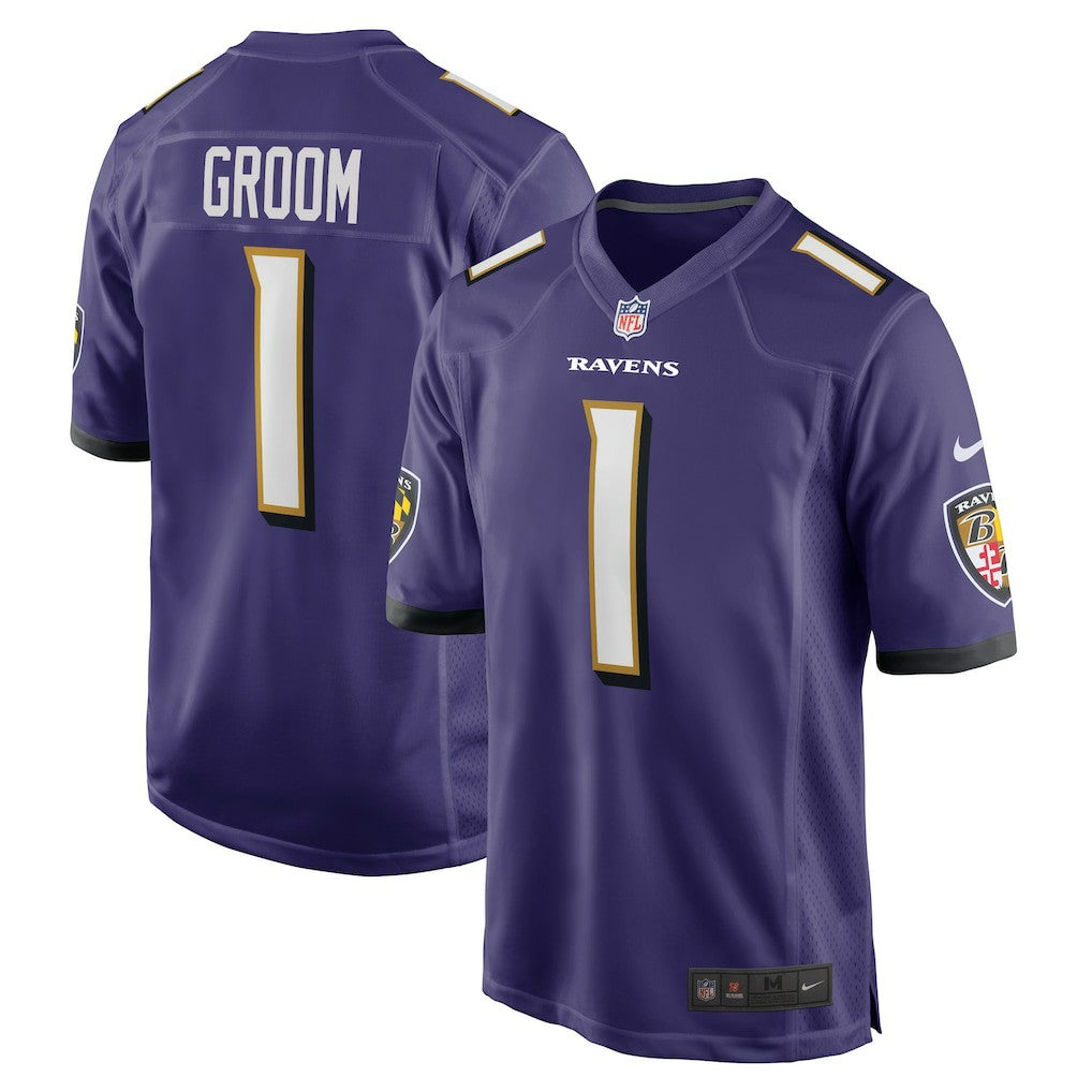 Number 1 Groom  Game Jersey - Baltimore Ravens Jerseys