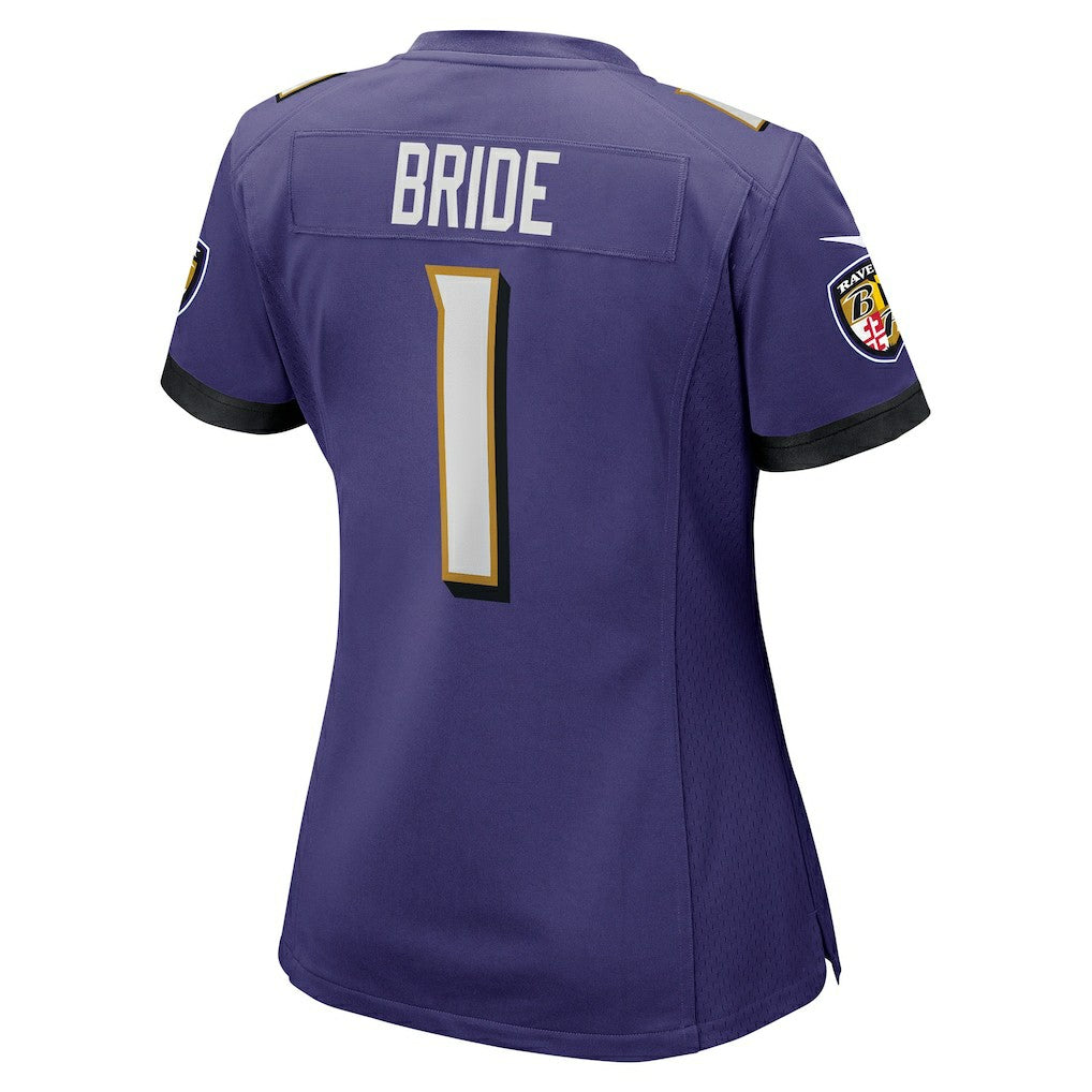 Number 1 Bride  Women's Game Jersey - Baltimore Ravens Jerseys