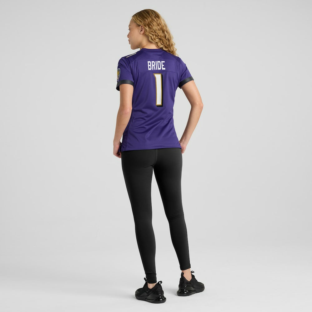 Number 1 Bride  Women's Game Jersey - Baltimore Ravens Jerseys