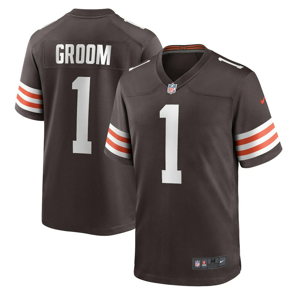 Number 1 Groom  Game Jersey - Cleveland Browns Jerseys
