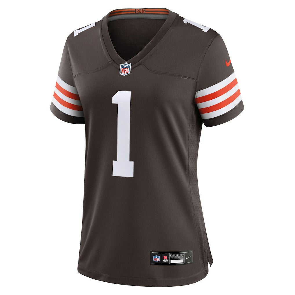Number 1 Bride  Women's Game Jersey - Cleveland Browns Jerseys