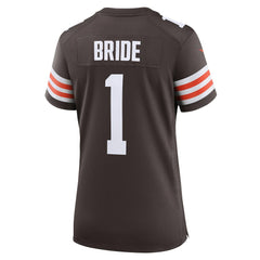 Number 1 Bride  Women's Game Jersey - Cleveland Browns Jerseys