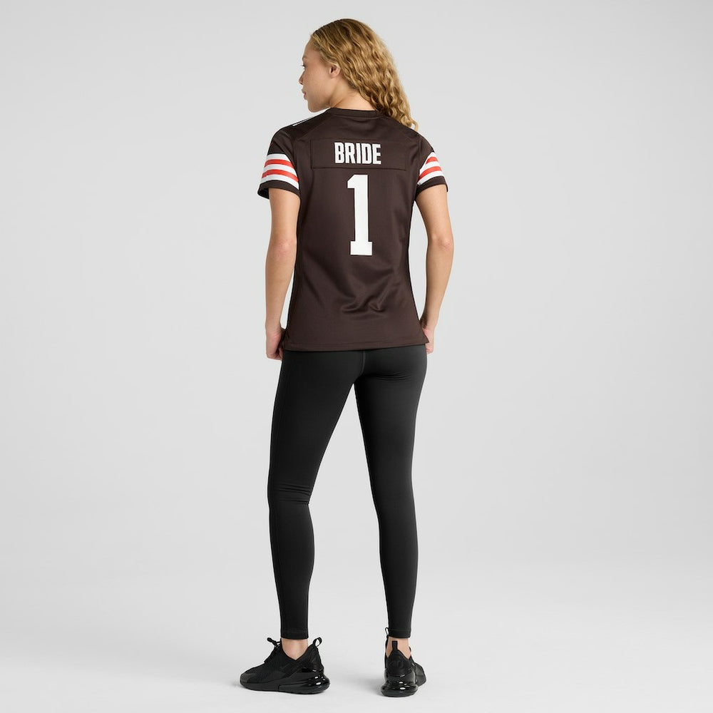Number 1 Bride  Women's Game Jersey - Cleveland Browns Jerseys
