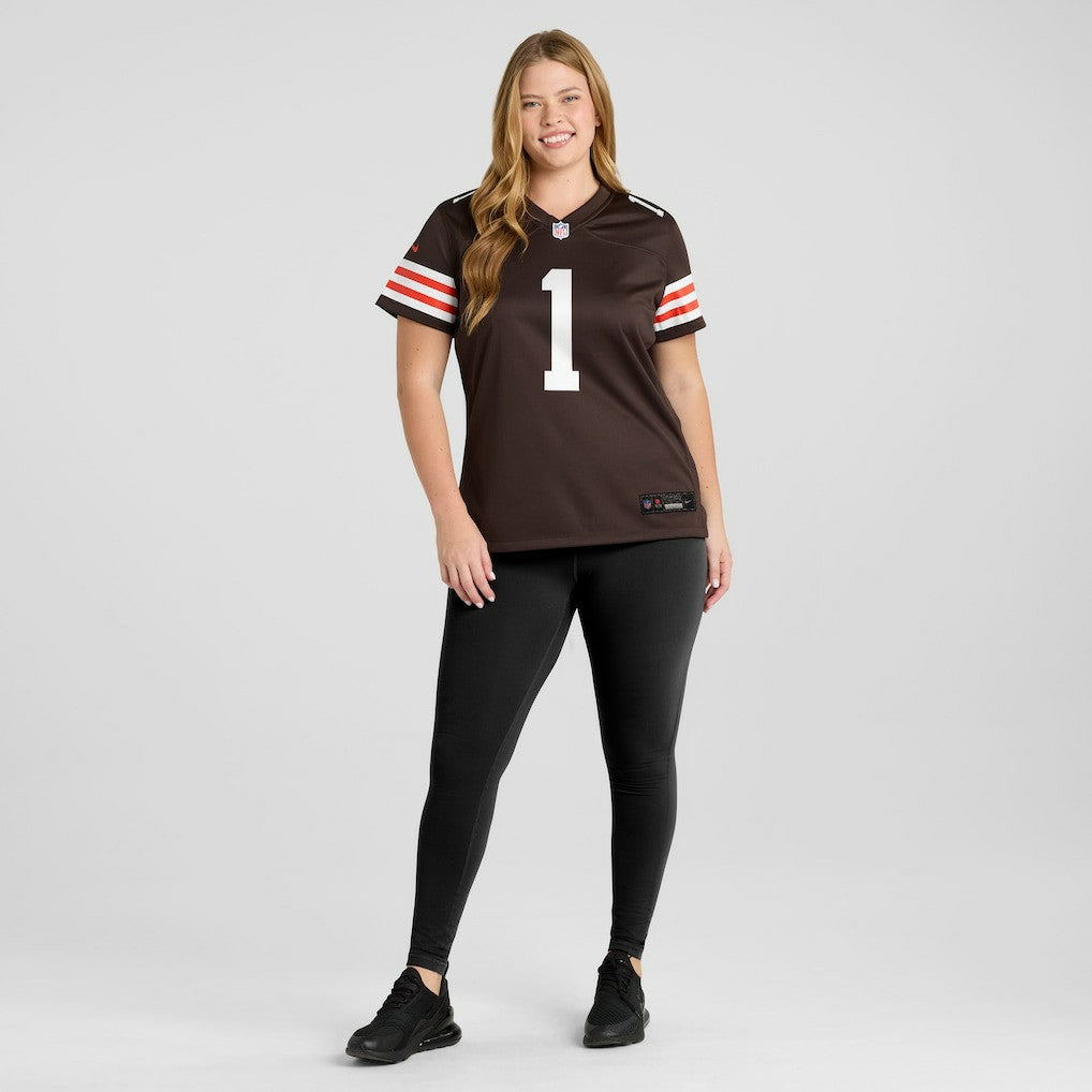 Number 1 Bride  Women's Game Jersey - Cleveland Browns Jerseys