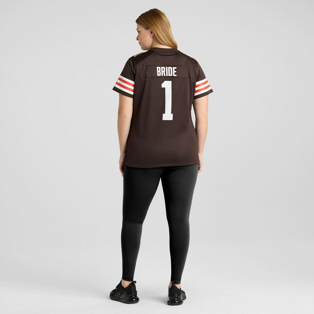 Number 1 Bride  Women's Game Jersey - Cleveland Browns Jerseys