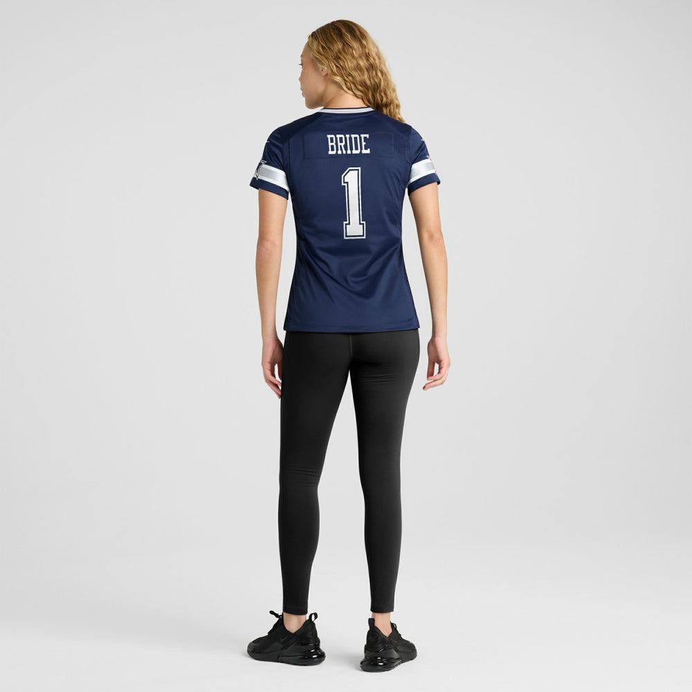 Number 1 Bride  Women's Game Jersey - Dallas Cowboys Jerseys