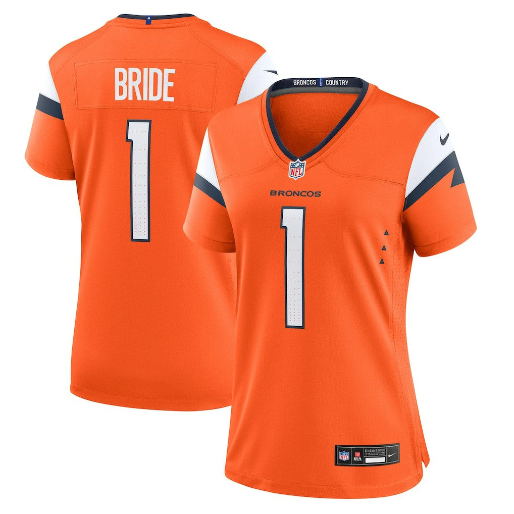 Number 1 Bride  Women's Game Jersey - Denver Broncos Jerseys