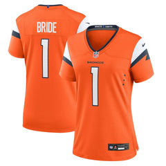 Number 1 Bride  Women's Game Jersey - Denver Broncos Jerseys