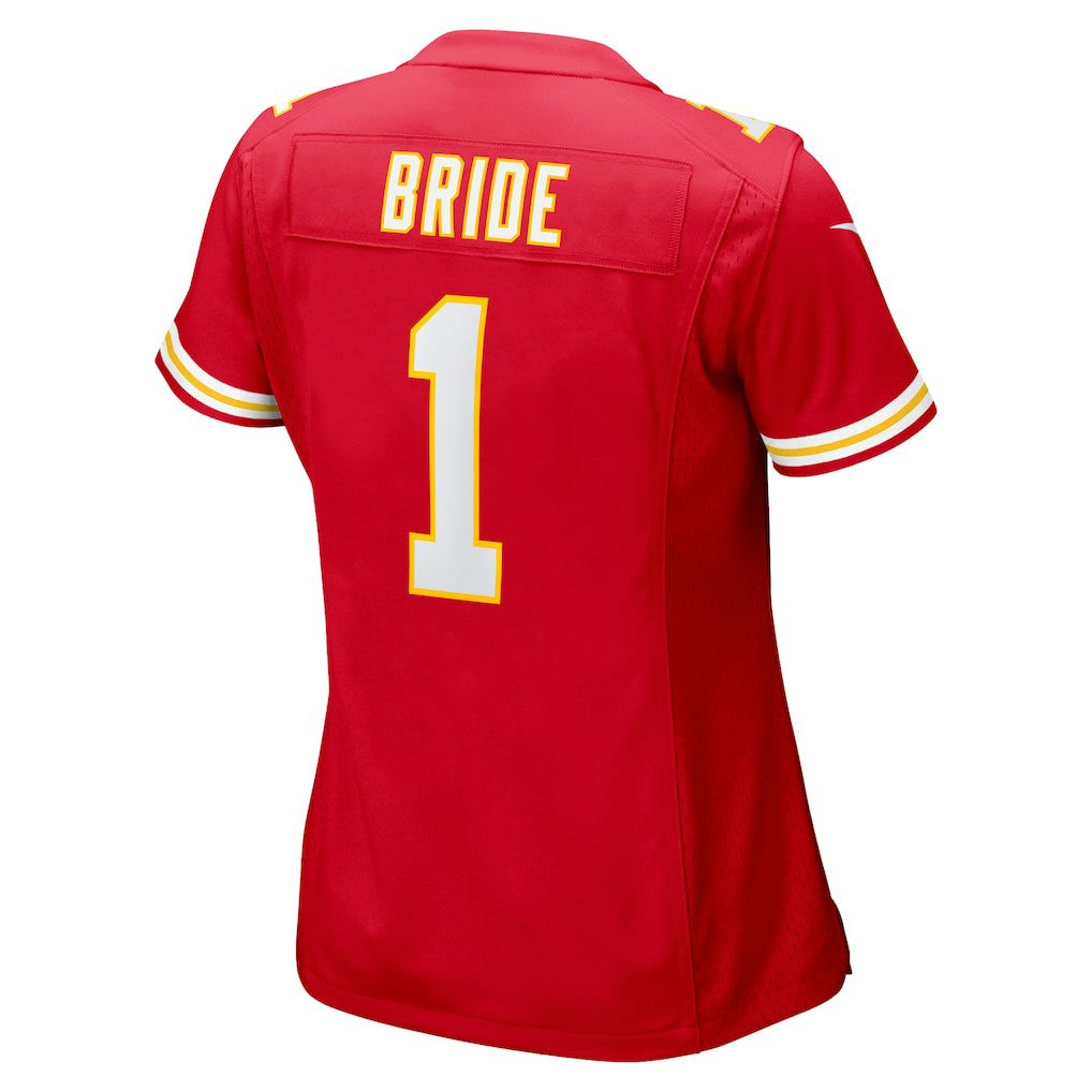 Number 1 Bride  Women's Game Jersey - Kansas City Chiefs Jerseys