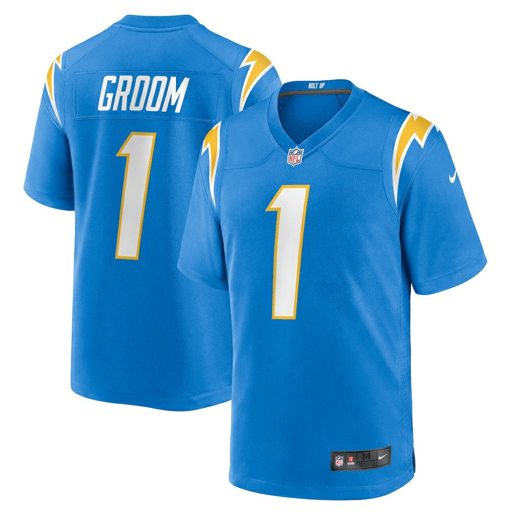 Number 1 Groom  Game Jersey - Los Angeles Chargers Jerseys