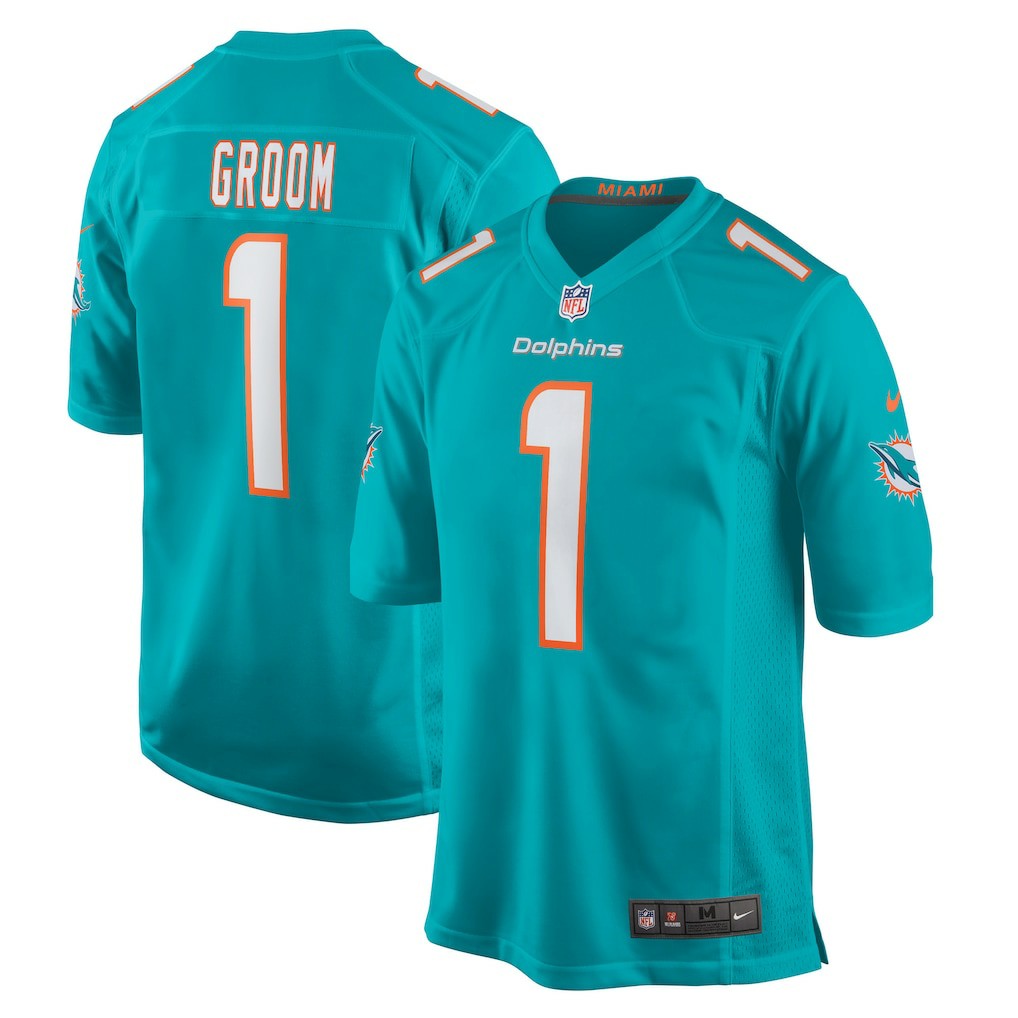 Number 1 Groom  Game Jersey - Miami Dolphins Jerseys