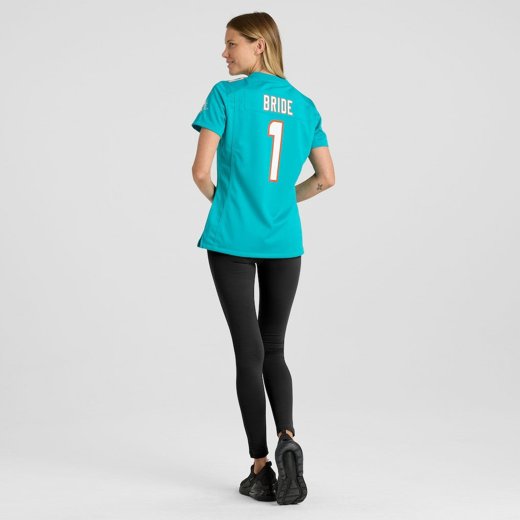 Number 1 Bride  Women's Game Jersey - Miami Dolphins Jerseys